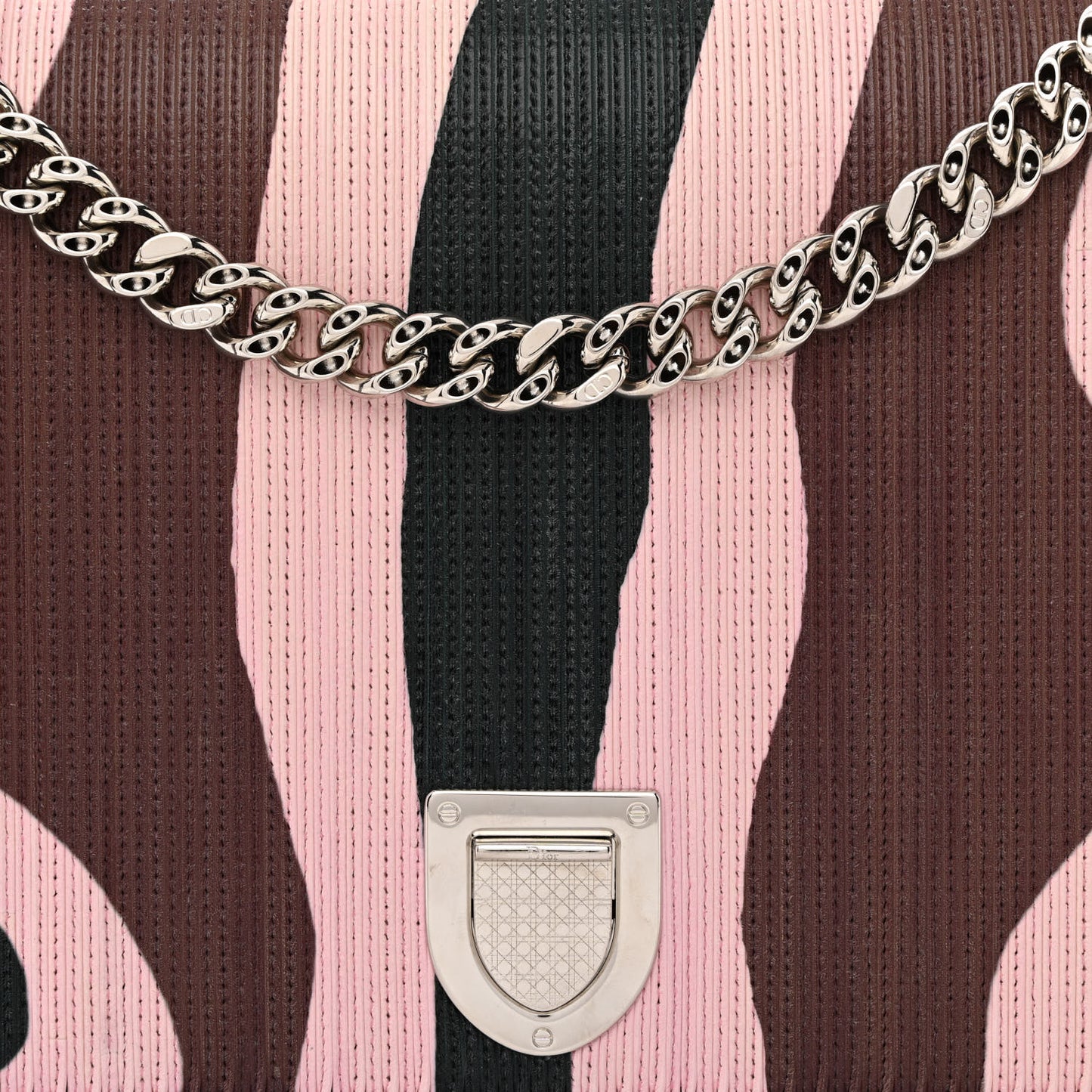 Printed Patchwork Large Diorama Flap Bag Multicolor