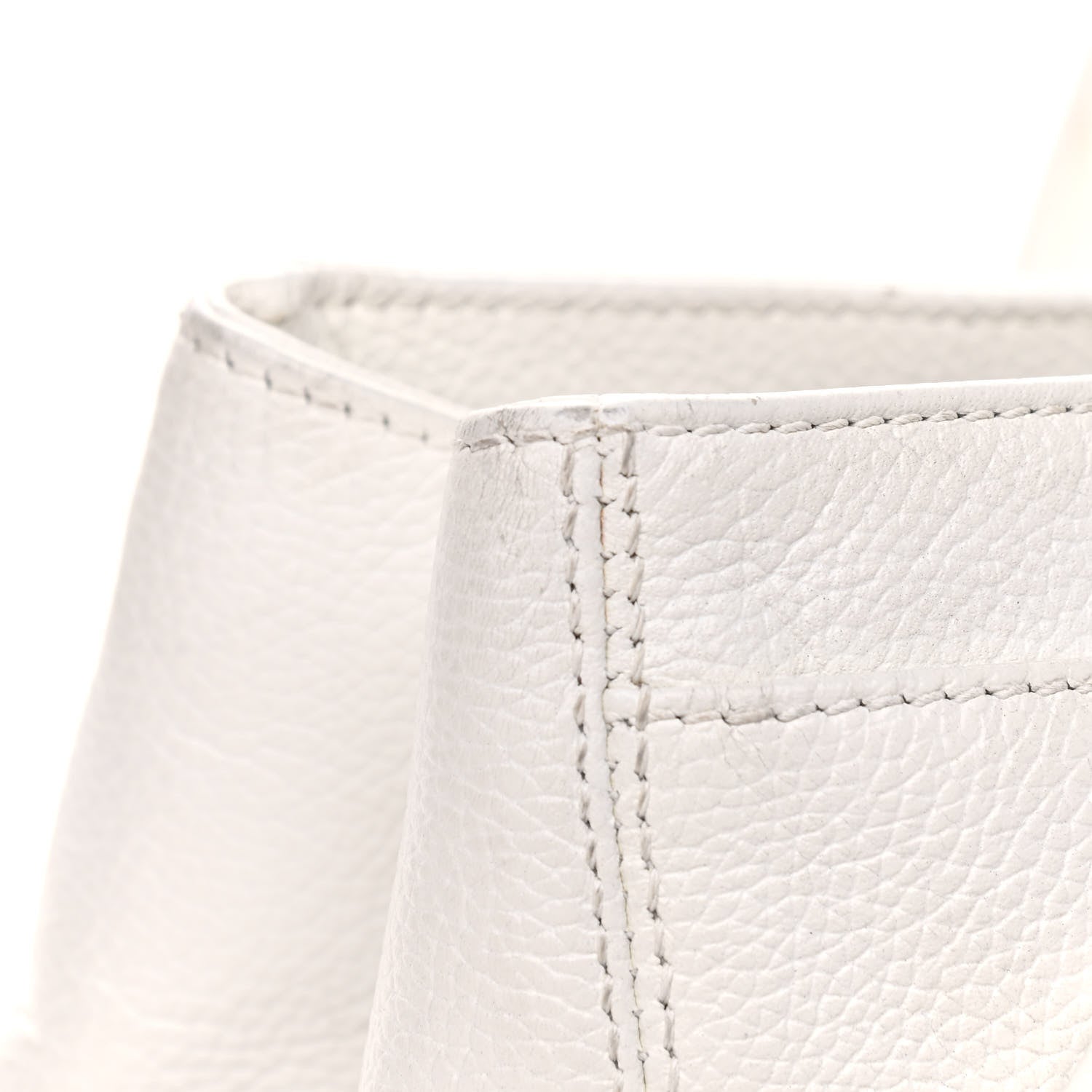 Chanel Calfskin Cerf Executive Shopper Tote White 13 of 24