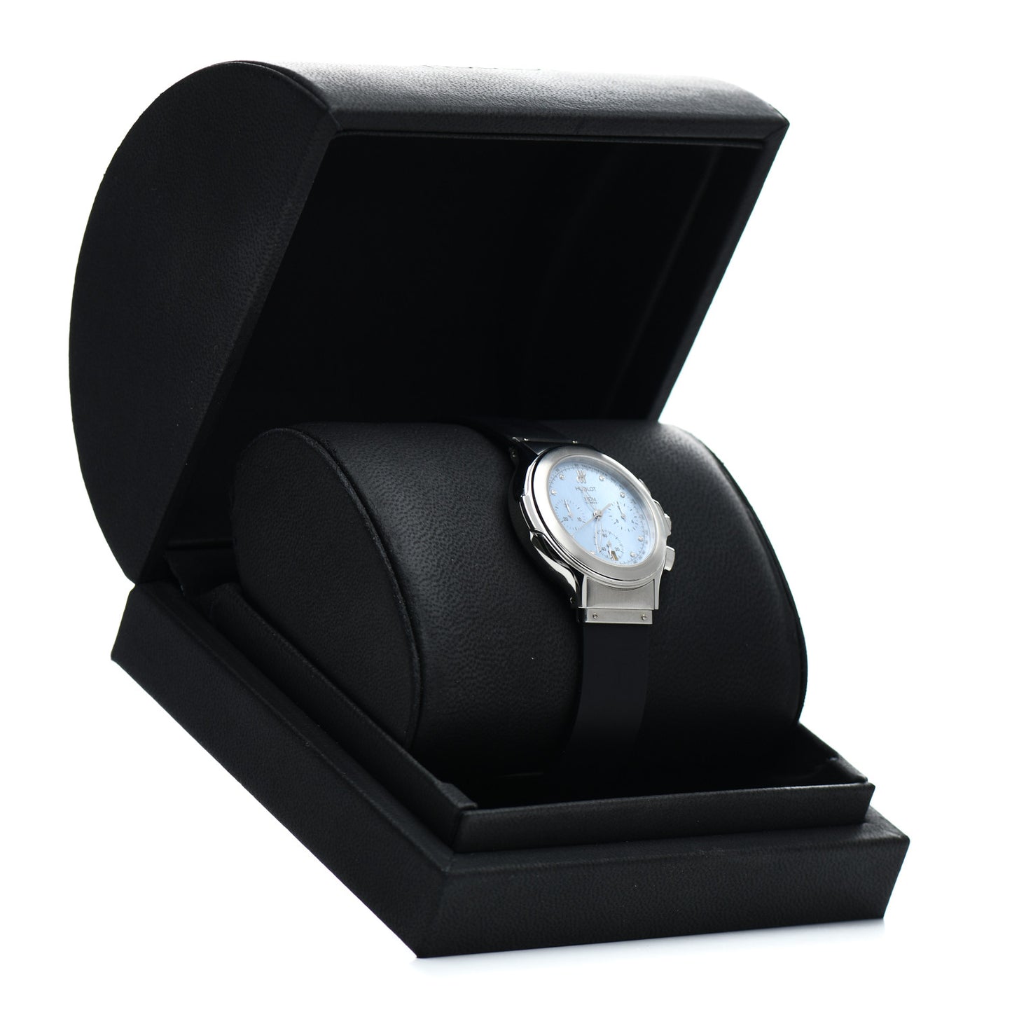 Stainless Steel Rubber Diamond Blue Mother of Pearl 37mm MDM Quartz Watch 1640.1