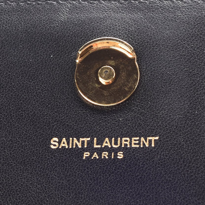 Saint Laurent Suede Medium Classic Monogram Kate Satchel Black 8 of 10