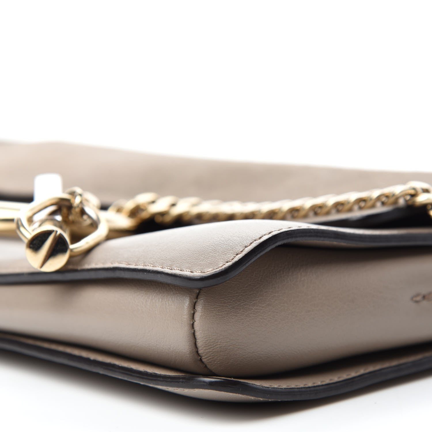 Chloe Suede Calfskin Small Faye Shoulder Bag Motty Grey 7 of 13