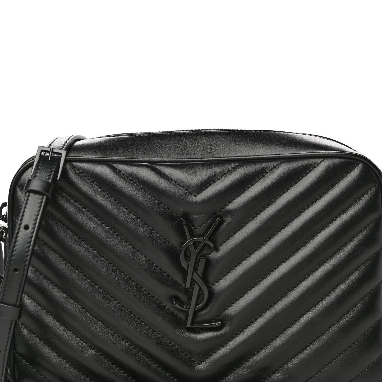 Calfskin Matelasse Monogram Lou Camera Bag Black