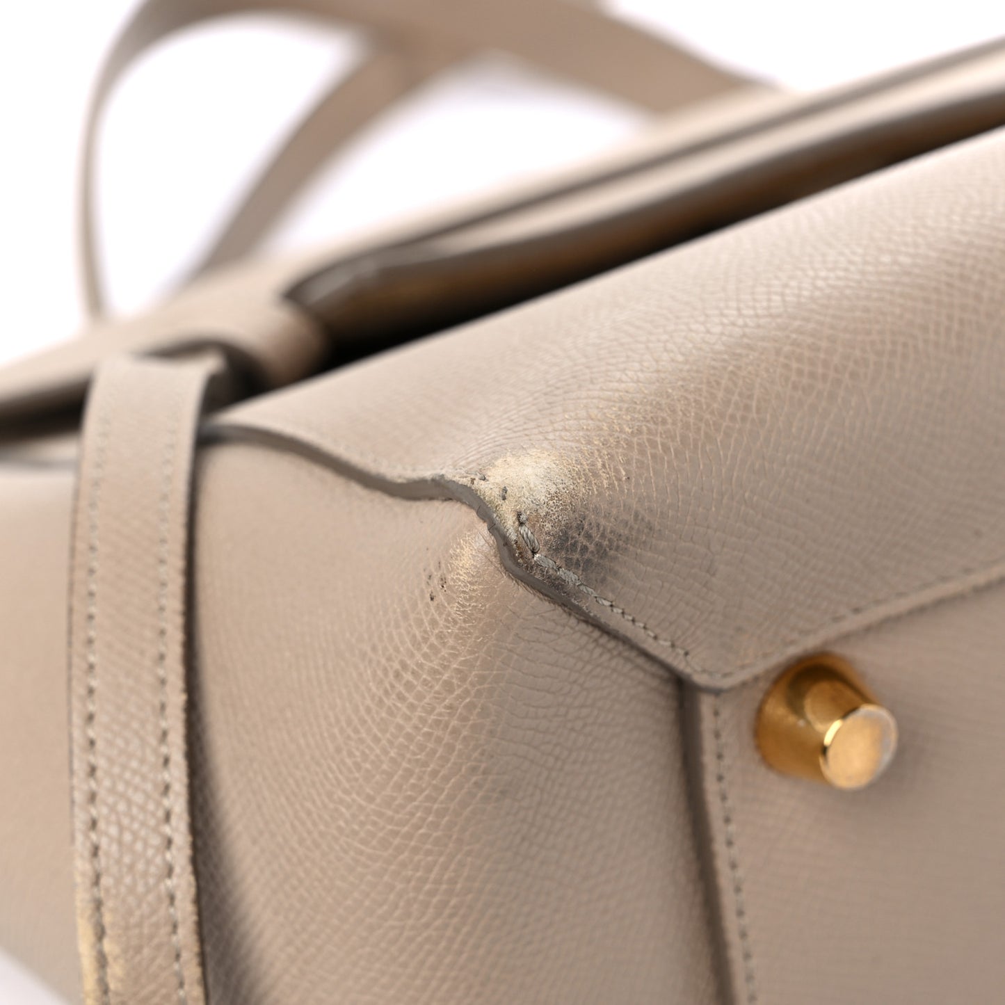 Grained Calfskin Mini Belt Bag Light Taupe