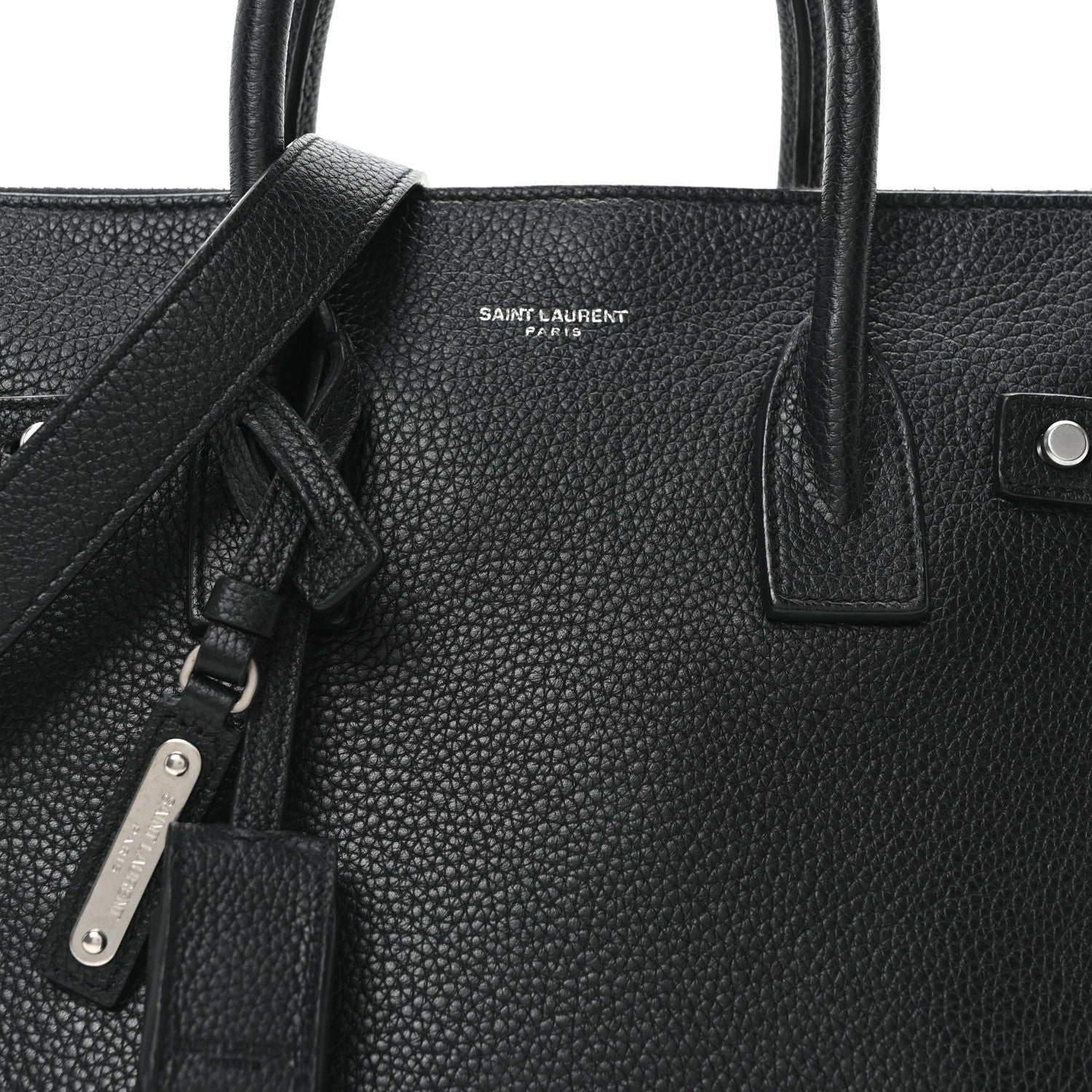 Saint Laurent Grained Calfskin Baby Supple Sac De Jour Black 8 of 10