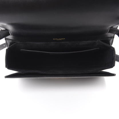 Saint Laurent Smooth Calfskin Suede Medium Bellechasse Black Grey 5 of 11
