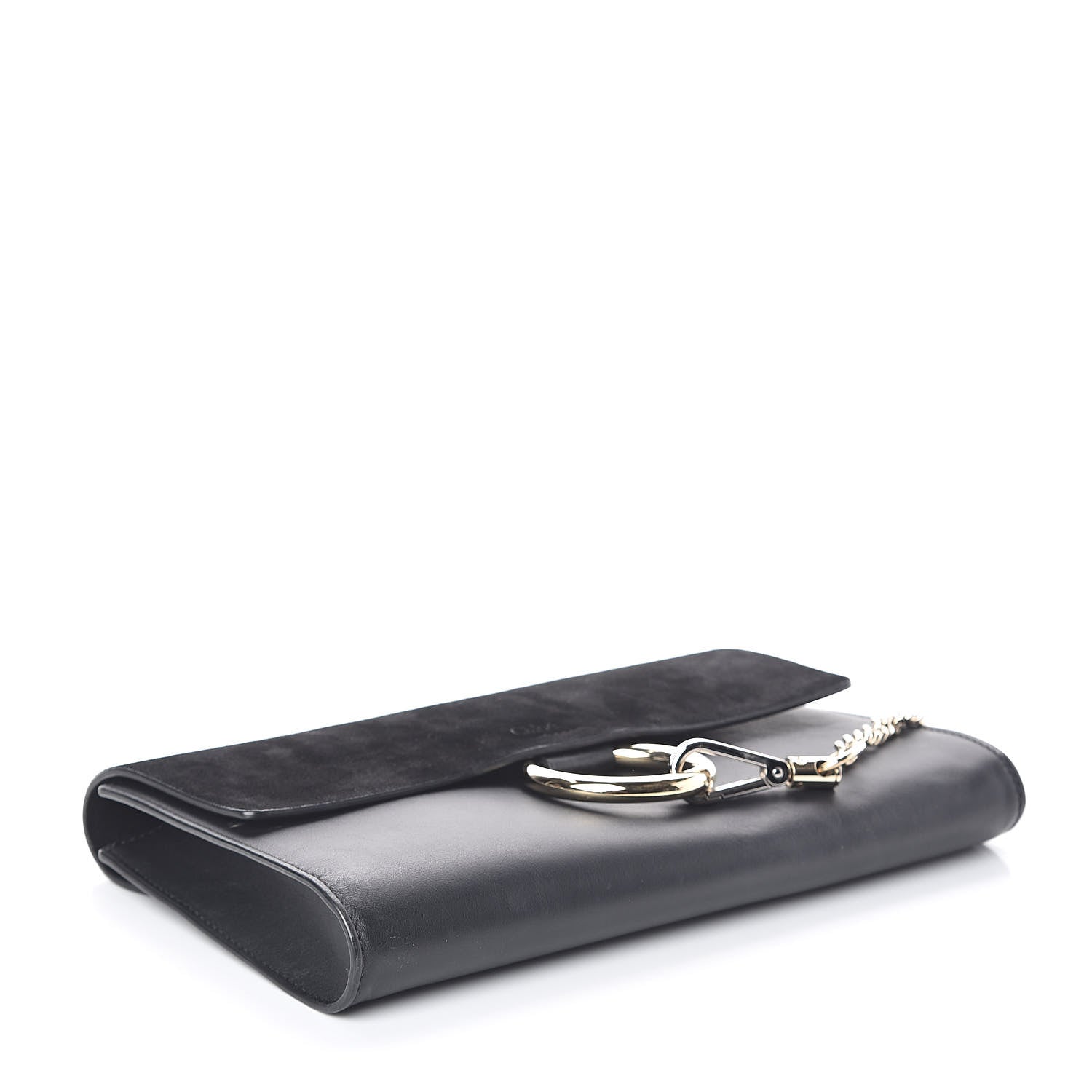 Chloe Suede Calfskin Faye Clutch Black 4 of 8