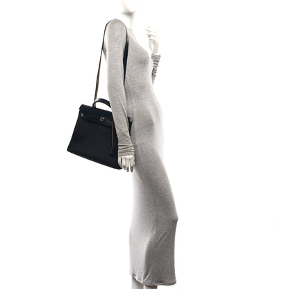 Hermes Military Toile Vache Hunter Herbag Zip PM 31 Black Bleu Indigo 2 of 11