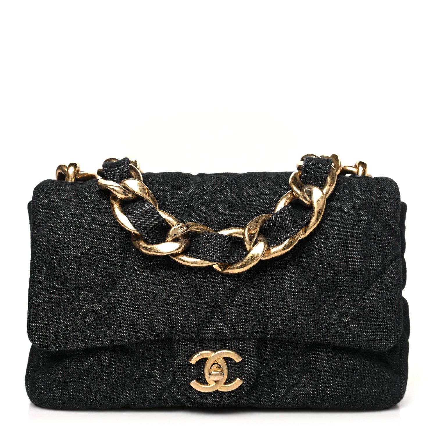 Chanel Denim Quilted Medium Funky Town Flap Black 1 of 10