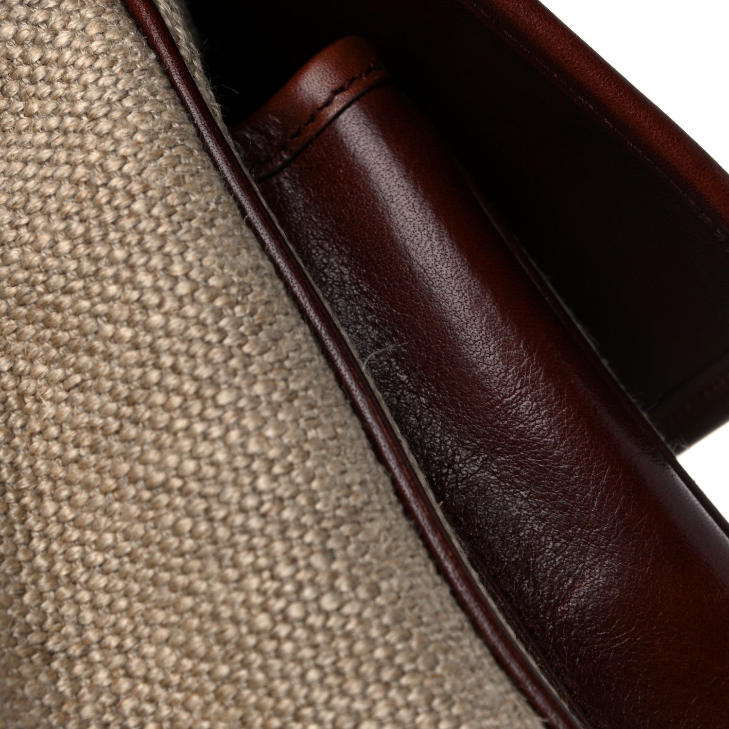 Saint Laurent Cotton Canvas Vintage Calfskin Monogram Medium Niki Chain Satchel Natural Chocolate 14 of 17