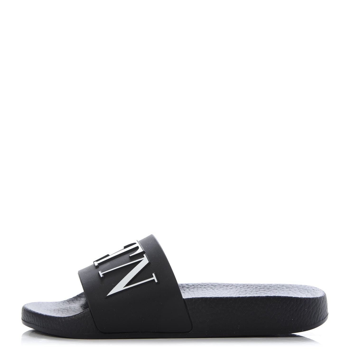 Valentino Garavani Rubber VLTN Pool Slide Sandals 35 Black 1 of 9