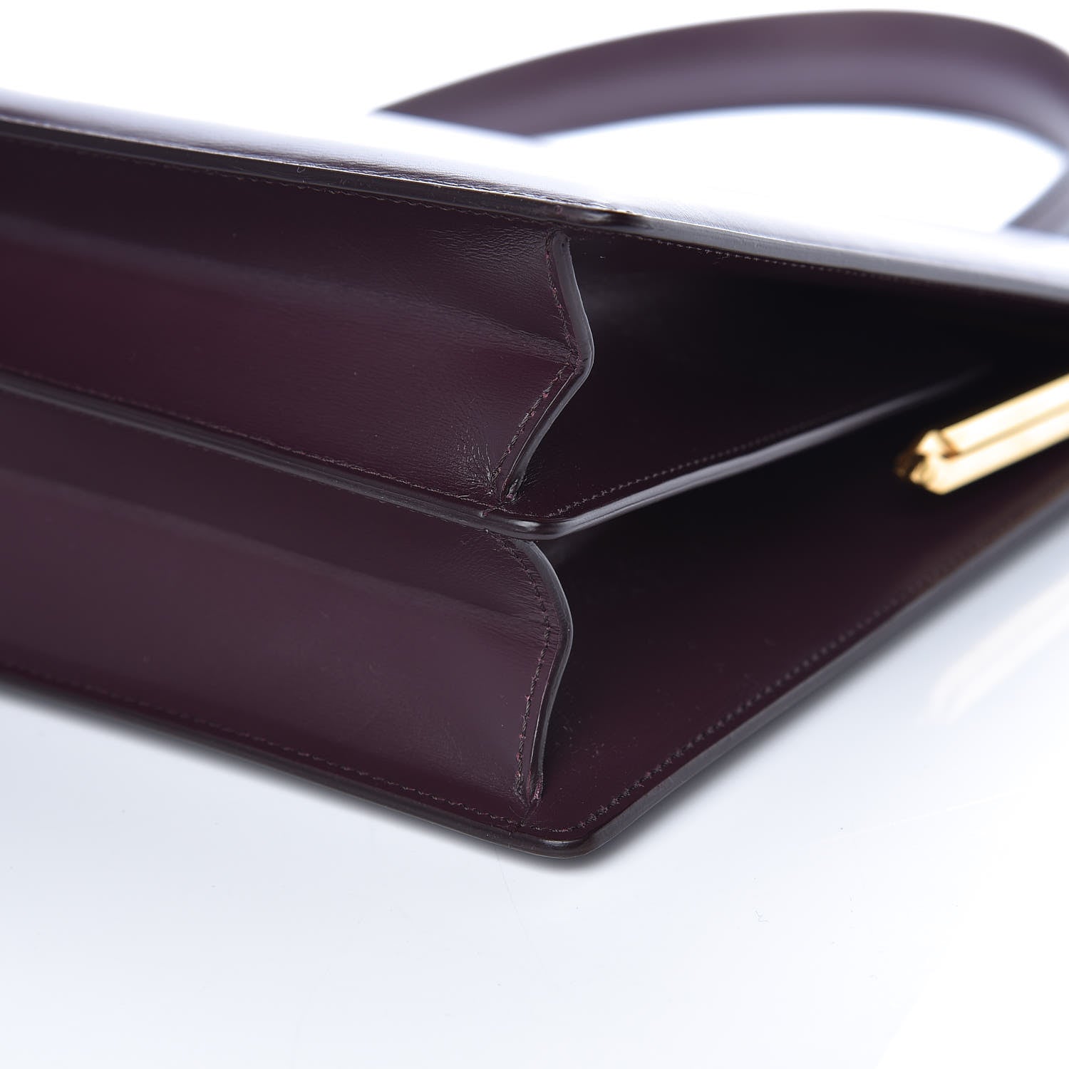 Celine Box Calfskin Medium Clasp Bag Burgundy 8 of 9