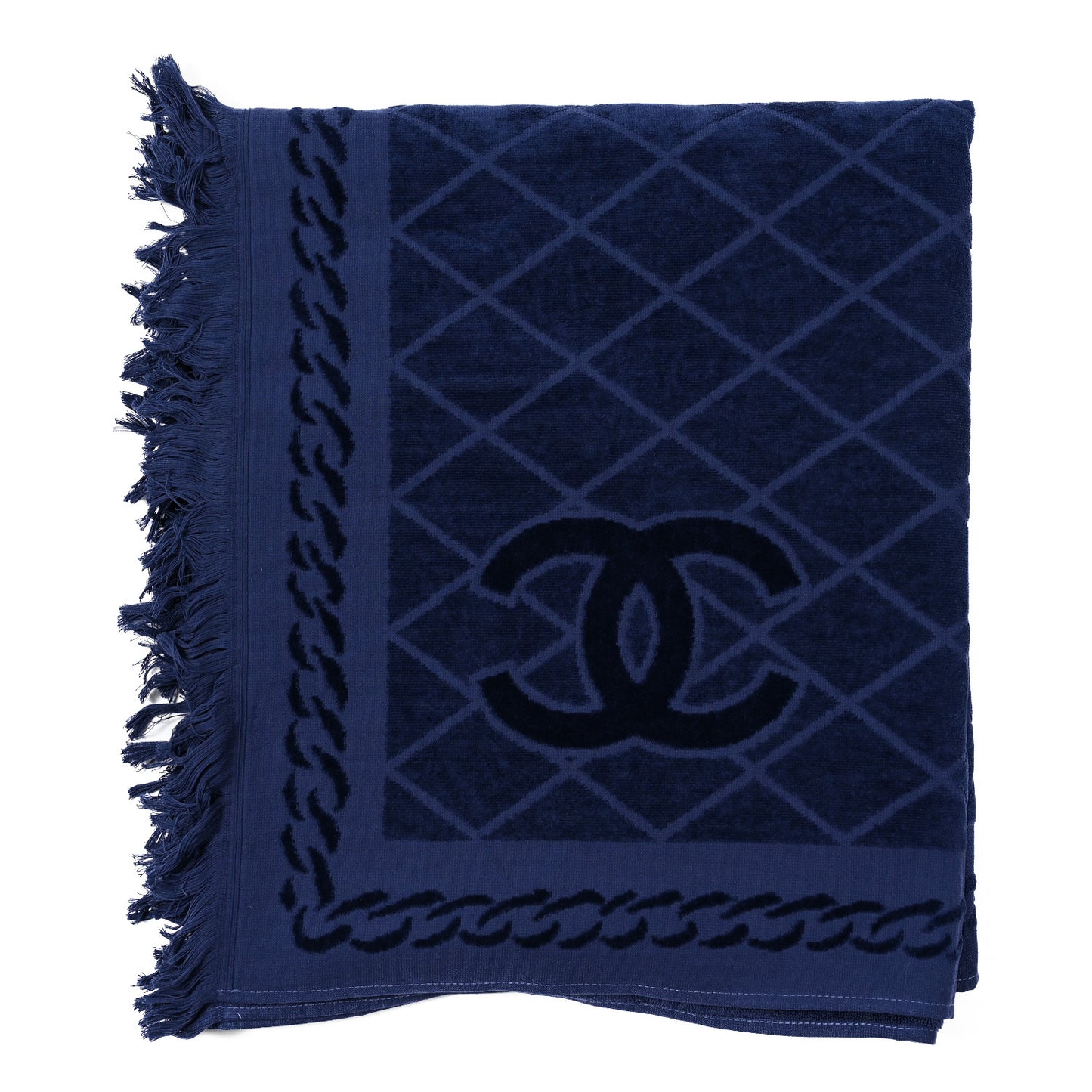 Terry Cotton CC Beach Towel Blue