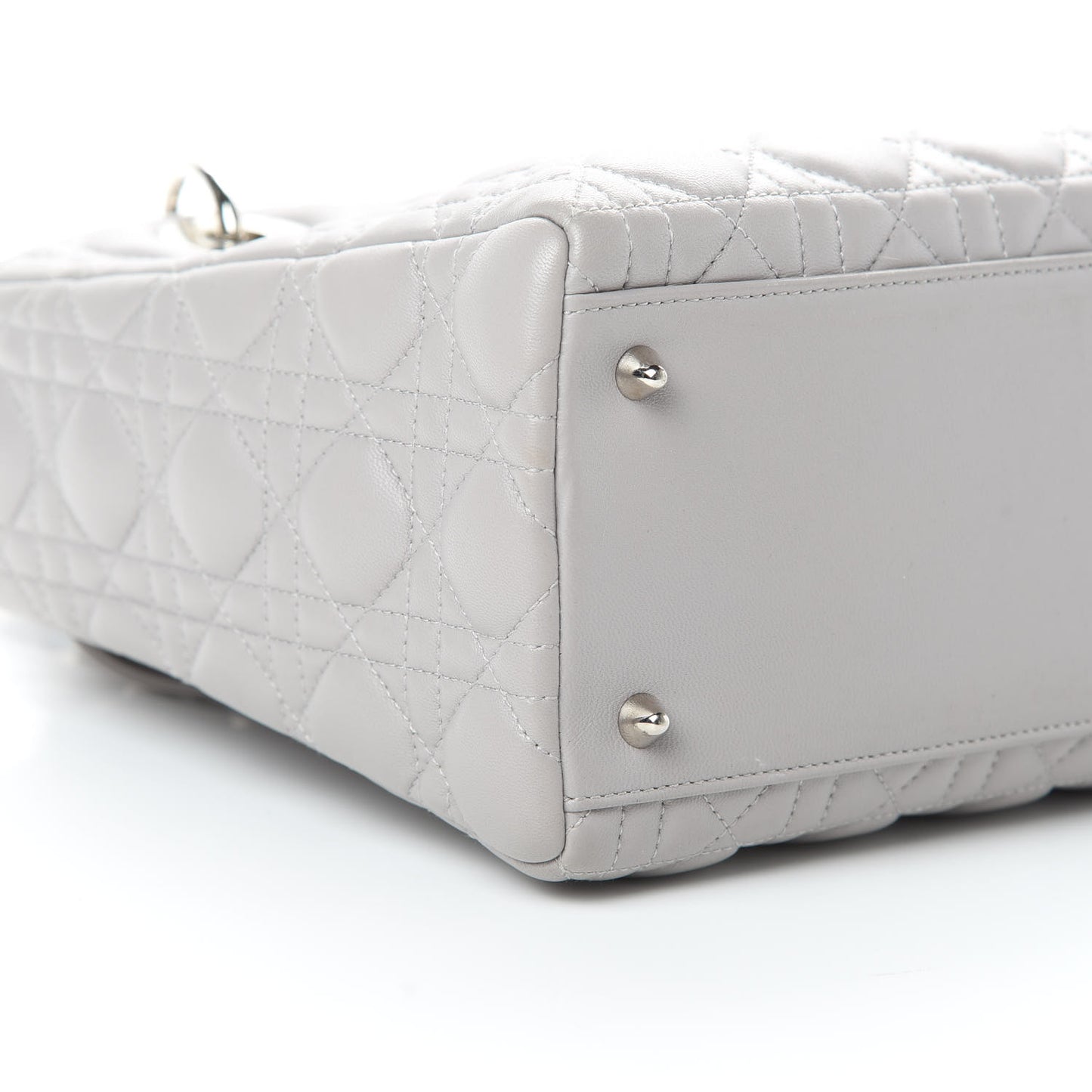 Lambskin Cannage Medium Lady Dior Grey