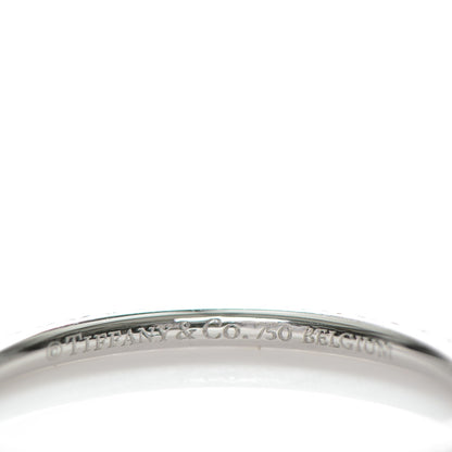 Tiffany 18K White Gold Iolite Metro Ring 7 4 of 4