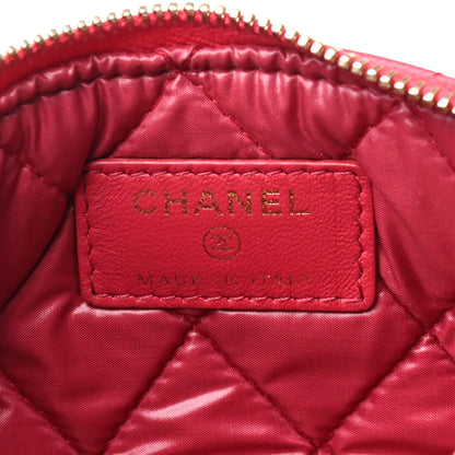 Chanel Lambskin Quilted Small Cosmetic Case Dark Pink 6 of 8
