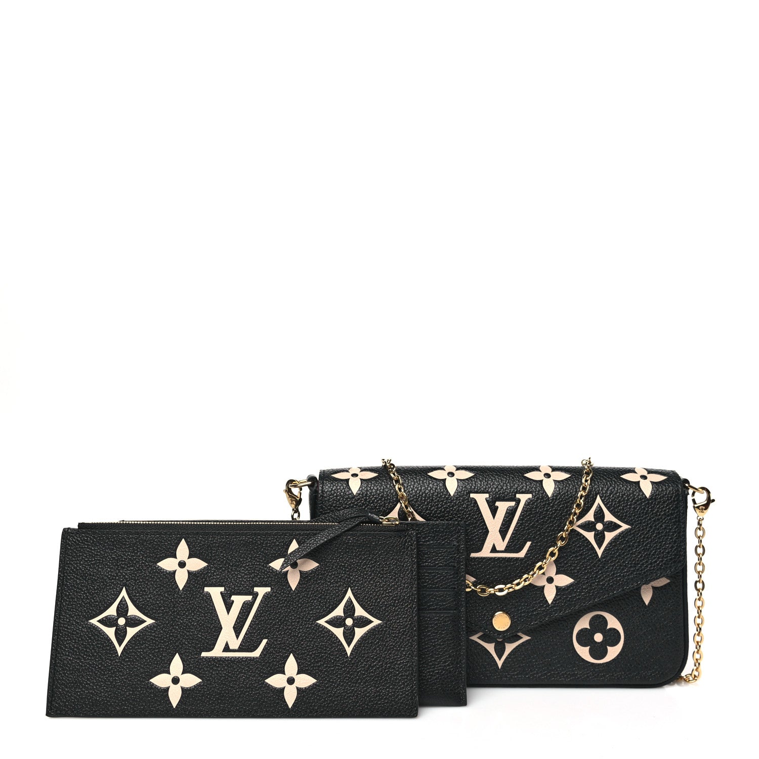 Louis Vuitton Empreinte Monogram Giant Felicie Pochette Black Beige 3 of 10