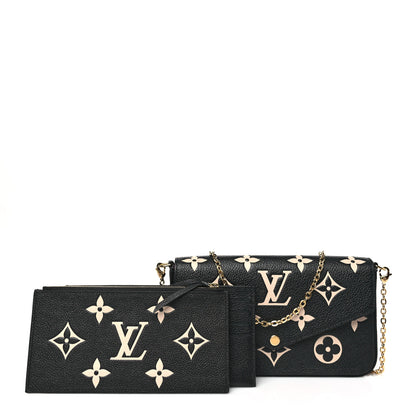 Louis Vuitton Empreinte Monogram Giant Felicie Pochette Black Beige 3 of 10