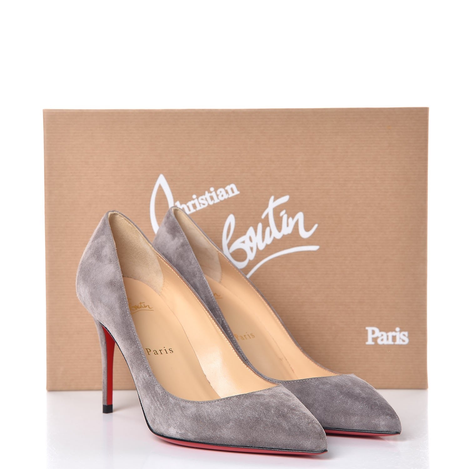 Christian Louboutin Veau Velours Pigalle Follies 85 Pumps 36.5 Storm 8 of 8