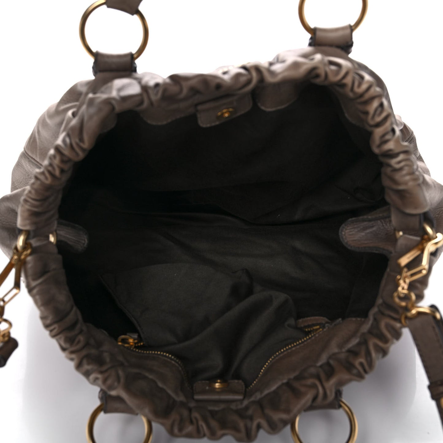 Vitello Lux Gathered Tote Juta