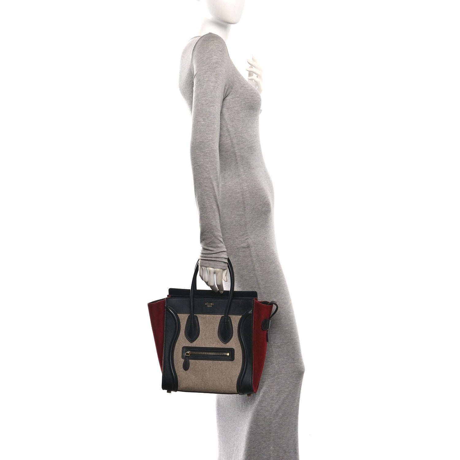 Celine Felt Smooth Calfskin Micro Tri-Color Luggage Beige 2 of 9