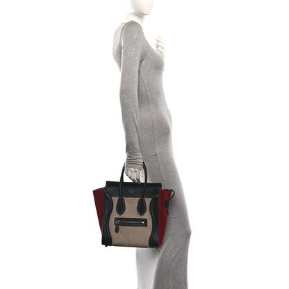 Celine Felt Smooth Calfskin Micro Tri-Color Luggage Beige 2 of 9