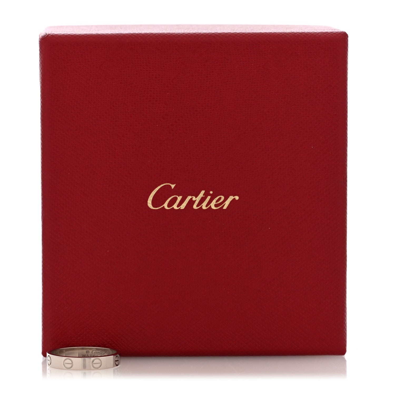 Cartier 18K White Gold 3.5mm LOVE Wedding Band Ring 56 7.5 5 of 5