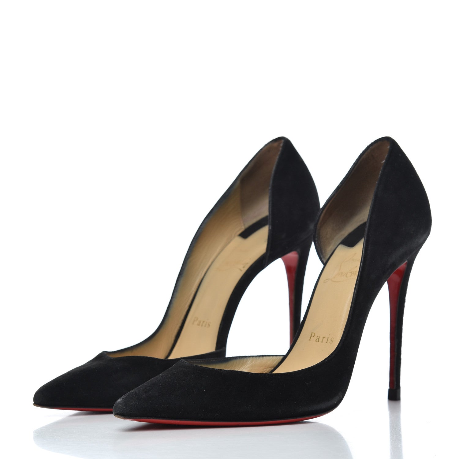 Christian Louboutin Veau Velours Iriza 100 Pumps 38 Black 3 of 22