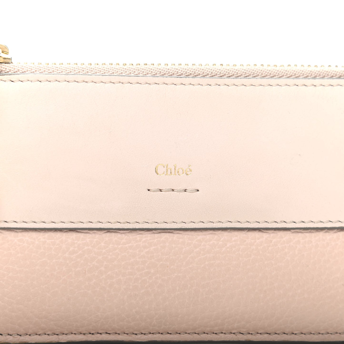 Grained Calfskin Drew Card Holder Cement Pink