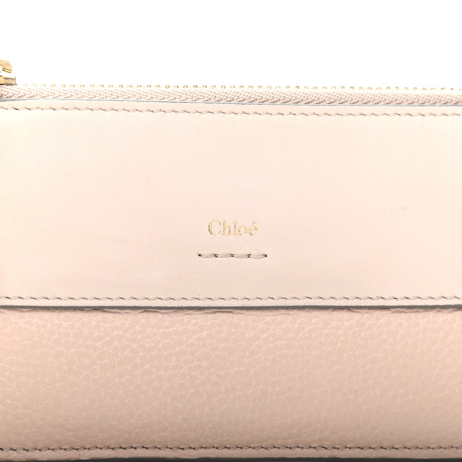 Chloe Grained Calfskin Drew Card Holder Cement Pink 6 of 7