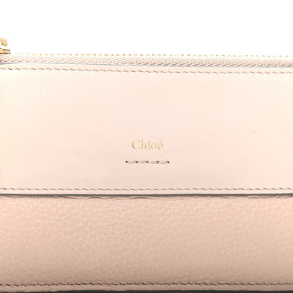 Chloe Grained Calfskin Drew Card Holder Cement Pink 6 of 7