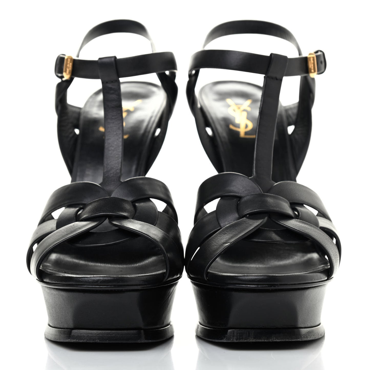 Calfskin Tribute 105 Platform Sandals 40 Black