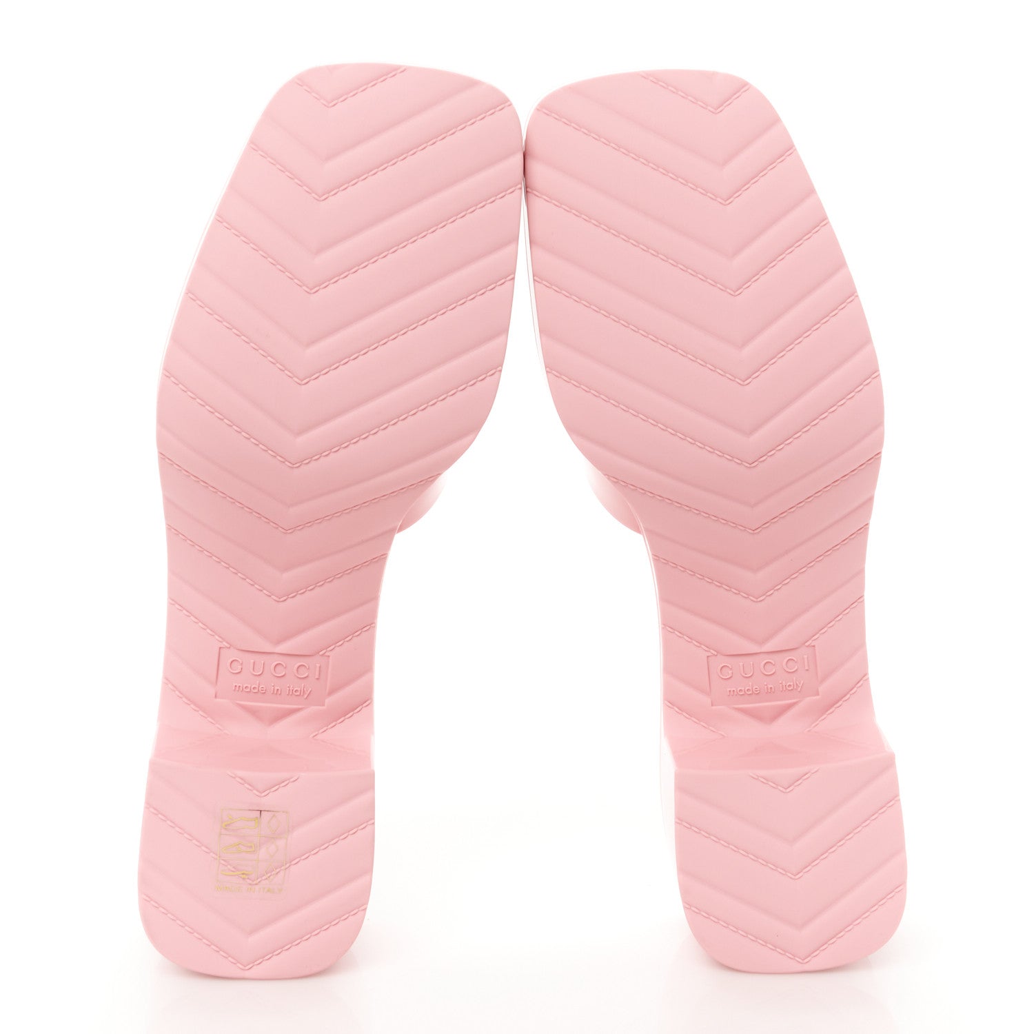 Gucci Rubber Gucci Logo Womens Platform 20/60mm Slide Sandals 36 Wild Rose 6 of 10
