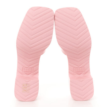 Gucci Rubber Gucci Logo Womens Platform 20/60mm Slide Sandals 36 Wild Rose 6 of 10