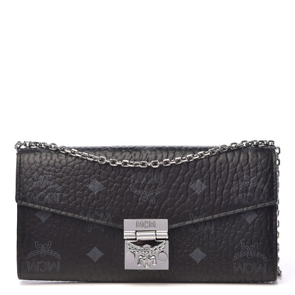 MCM Visetos Large Patricia Wallet On Chain Black 1 of 10
