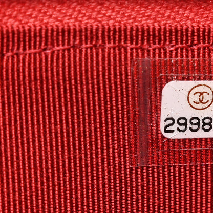 Chanel Lambskin Quilted Classic Flat Wallet Pouch Red 7 of 8