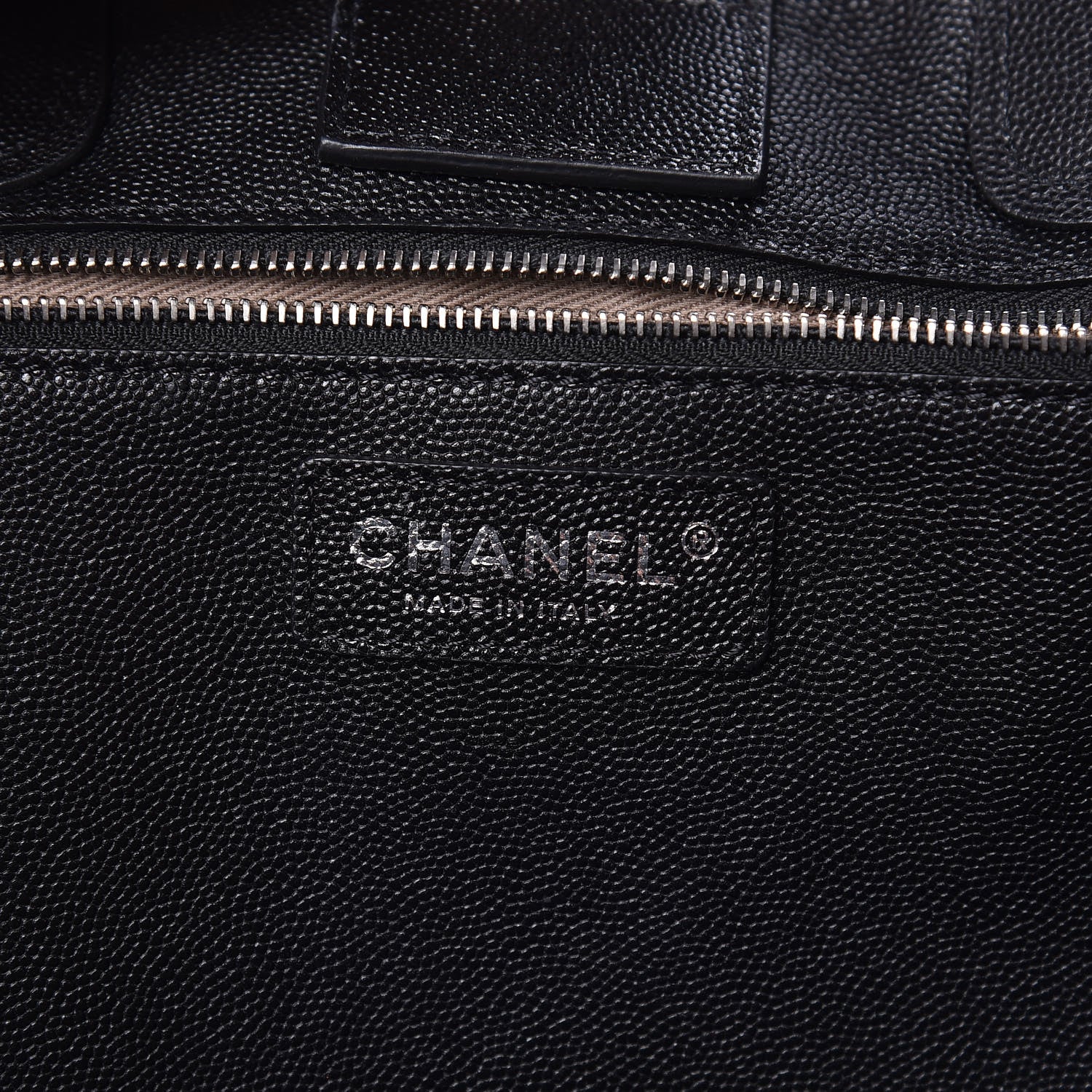 Chanel Caviar Stitched Large Shopping Tote Black 7 of 9