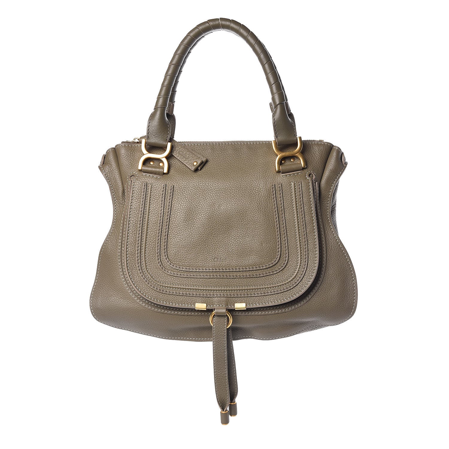 Chloe Calfskin Medium Marcie Satchel Baobab Green 1 of 9
