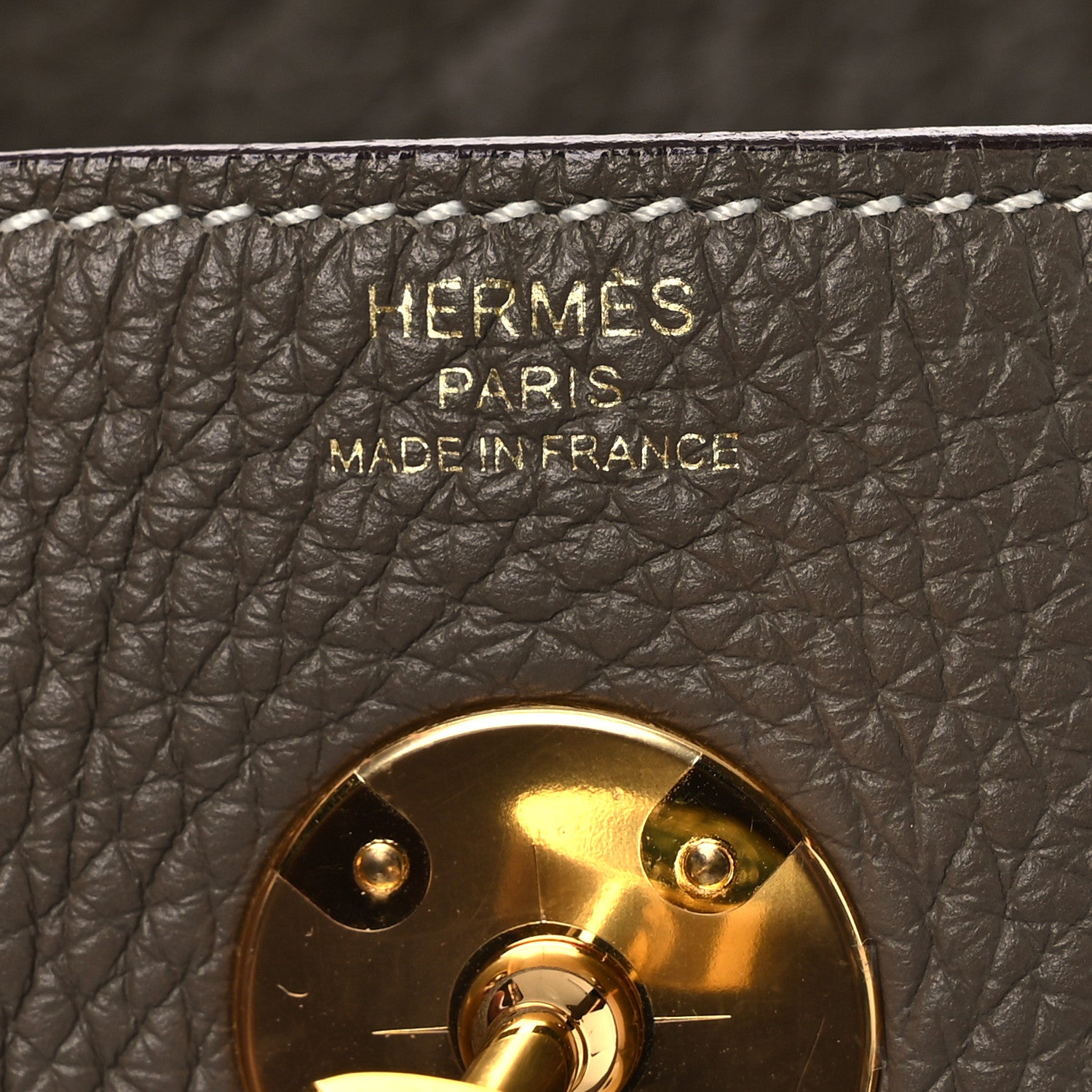 Hermes Taurillon Clemence Lindy 26 Etoupe 6 of 17