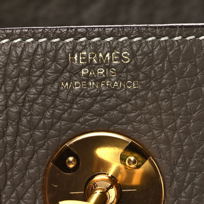 Hermes Taurillon Clemence Lindy 26 Etoupe 6 of 17