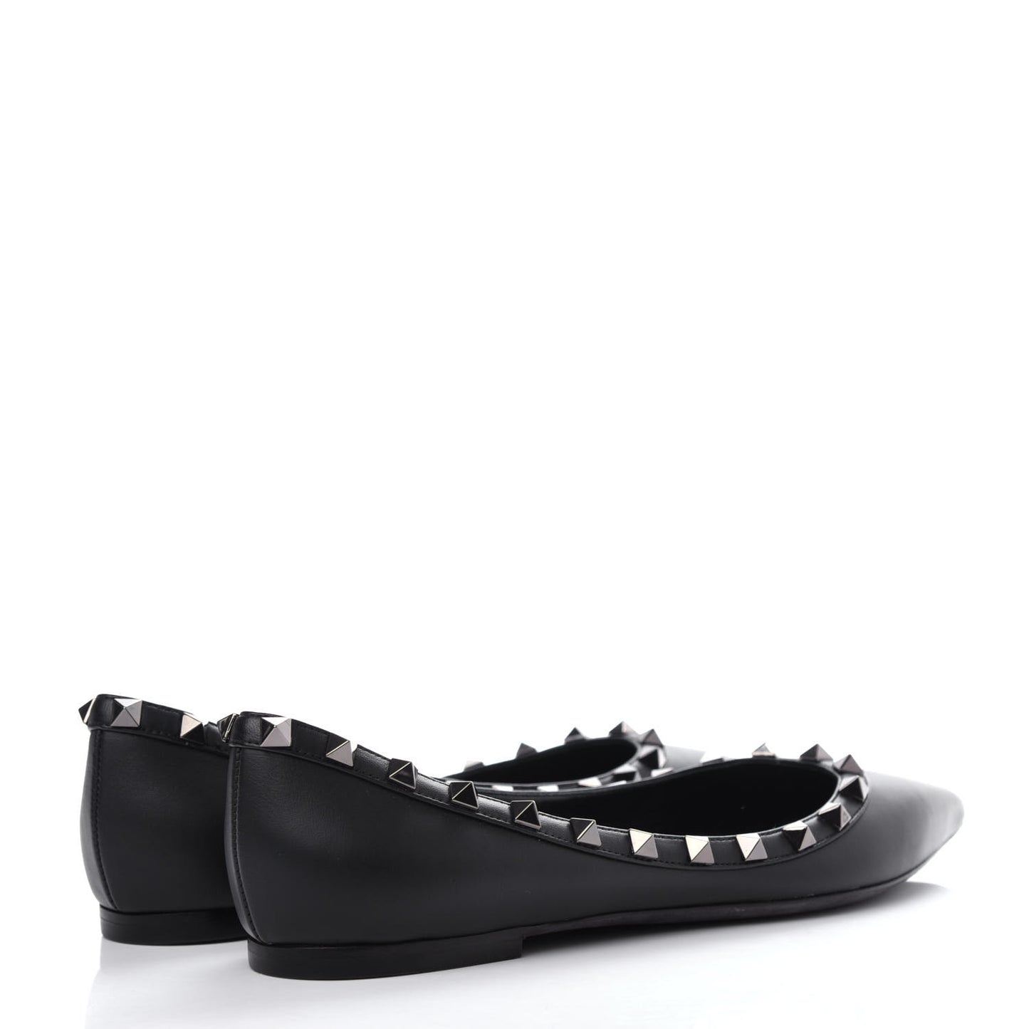 Nappa Rockstud Ballerina Flats 37 Black