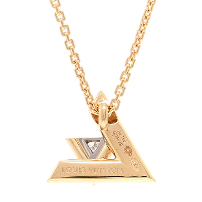 Louis Vuitton 18K Yellow Gold Diamond LV Volt One Pave Pendant Necklace 5 of 6