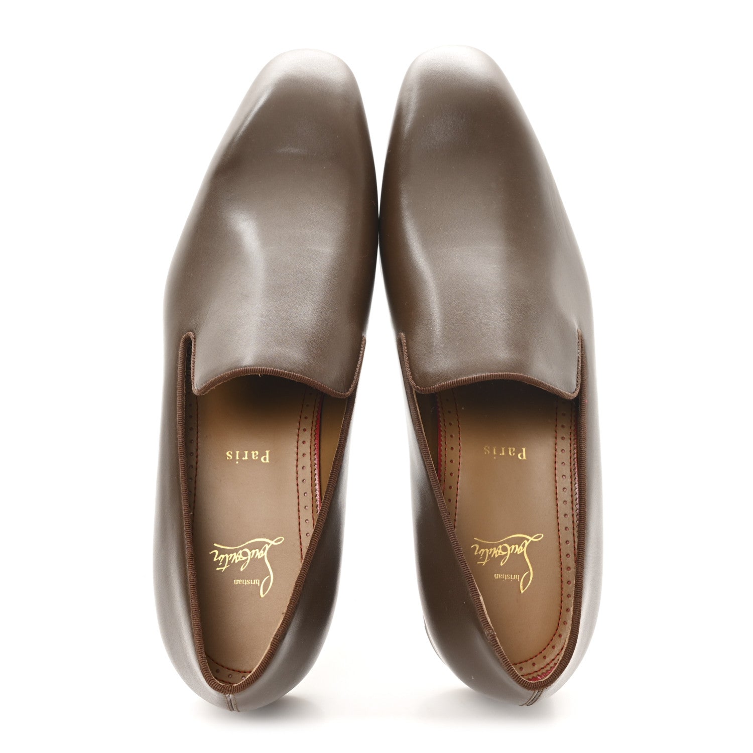 Christian Louboutin Calfskin Mens Dandelion Flat Loafers 43.5