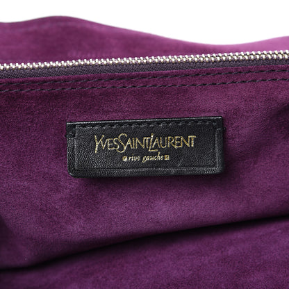 Saint Laurent Crocodile Embossed Nubuck Calfskin Medium Muse Two Purple 5 of 11