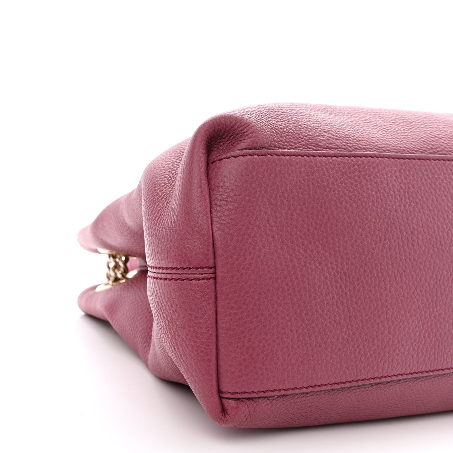 Pebbled Calfskin Medium Soho Chain Shoulder Bag Peonia Flower