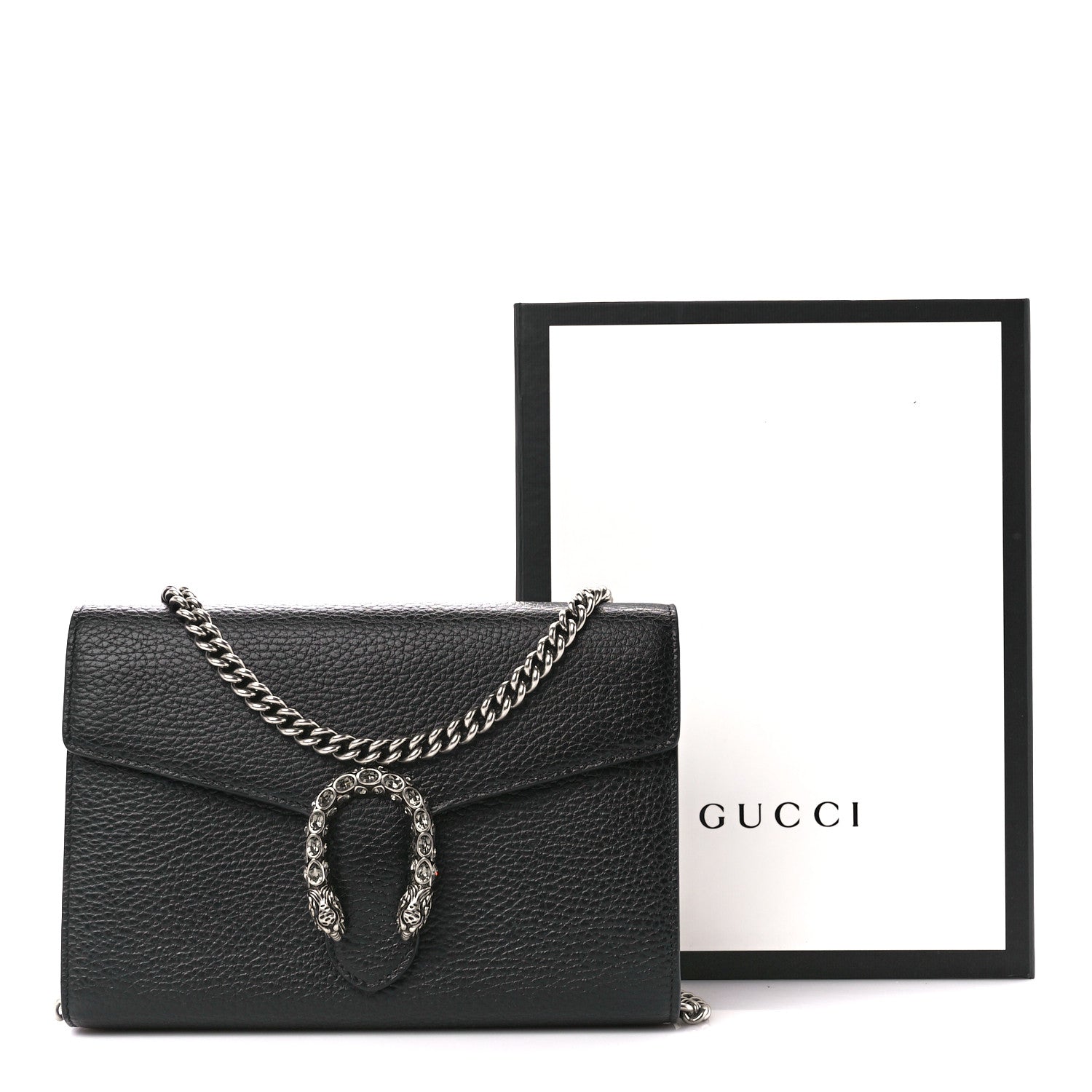 Gucci Calfskin Mini Dionysus Chain Wallet Black 12 of 12