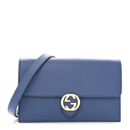 Gucci Dollar Calfskin Interlocking G Chain Wallet Caspian 1 of 10
