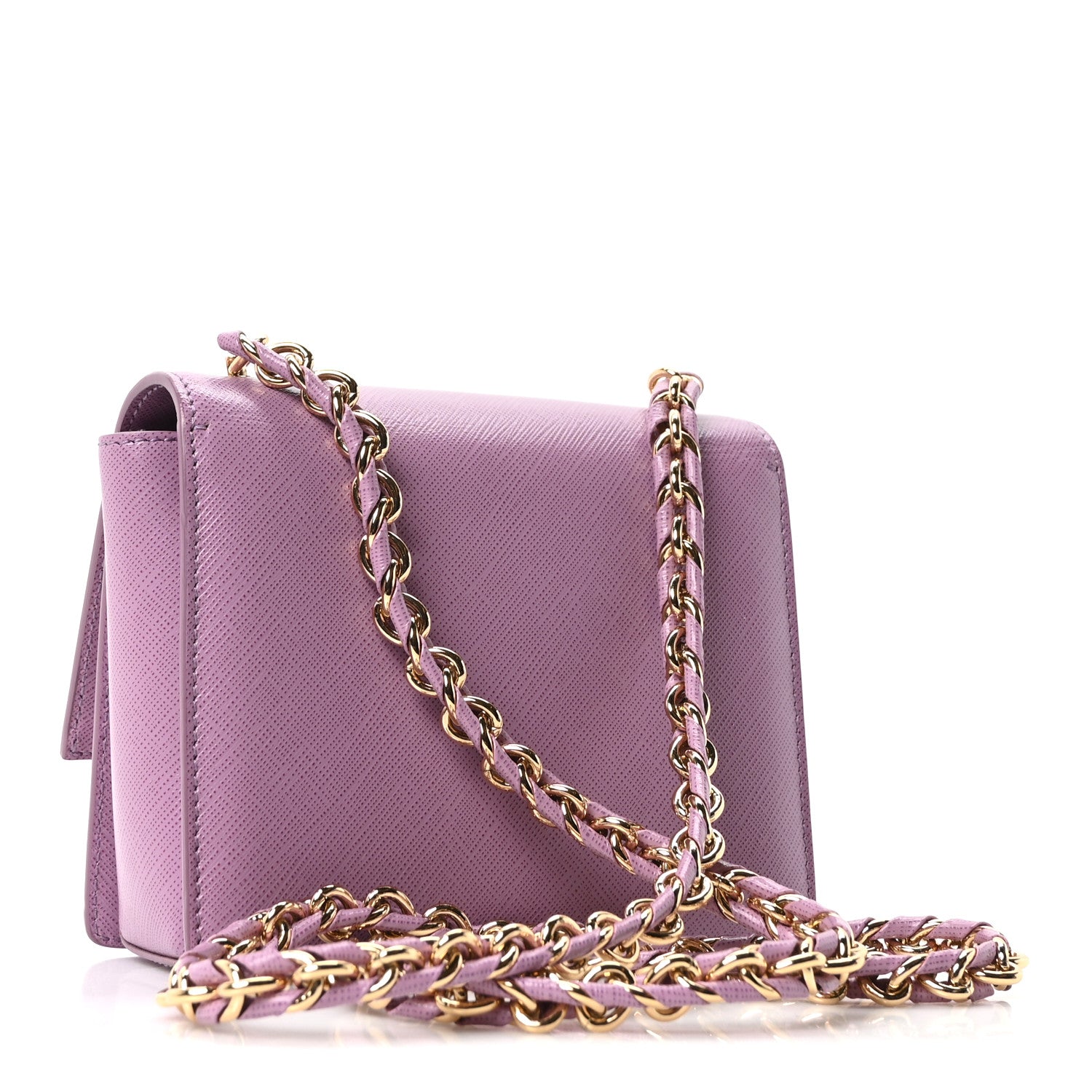Salvatore Ferragamo Printed Calfskin Ginny Crossbody Bag Purple