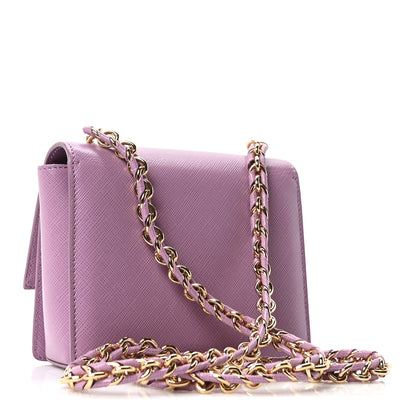 Salvatore Ferragamo Printed Calfskin Ginny Crossbody Bag Purple 3 of 10