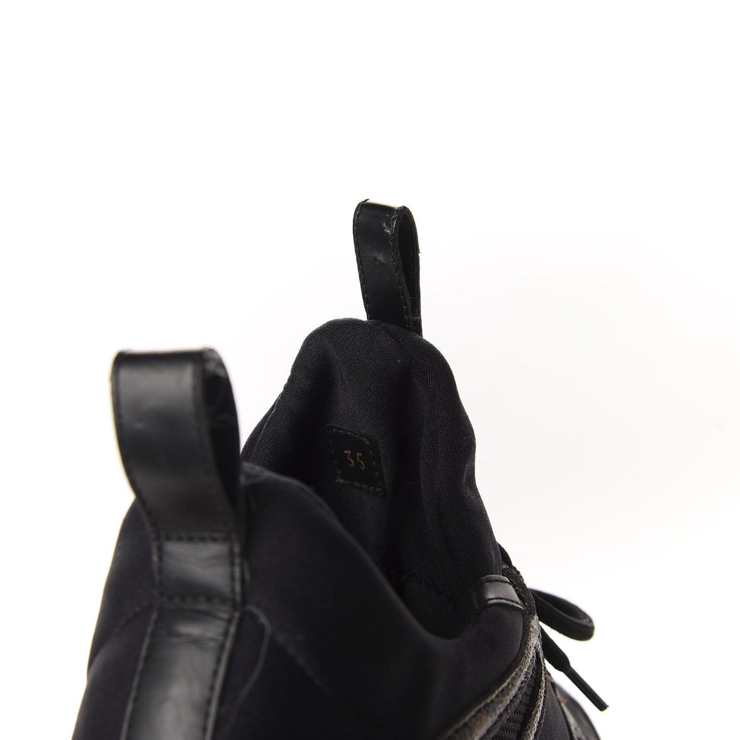 Technical Nylon Monogram Rubber Aftergame Sneakers 35 Black