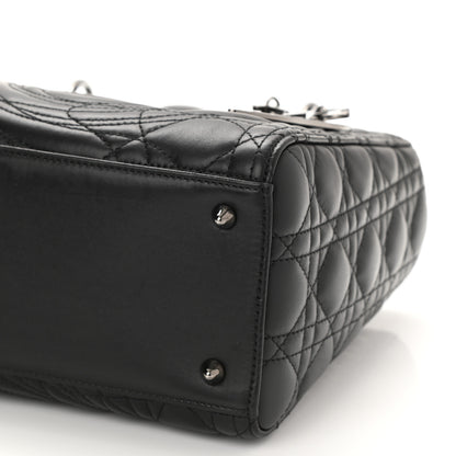 Christian Dior Lambskin Cannage Embossed Medium Recycle Group Lady Dior Art 5 Black 8 of 8